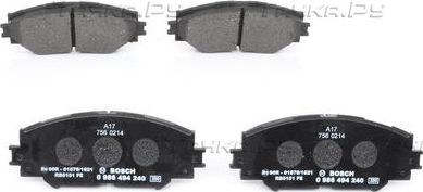 Тормозные колодки Bosch. Артикул 0 986 494 240