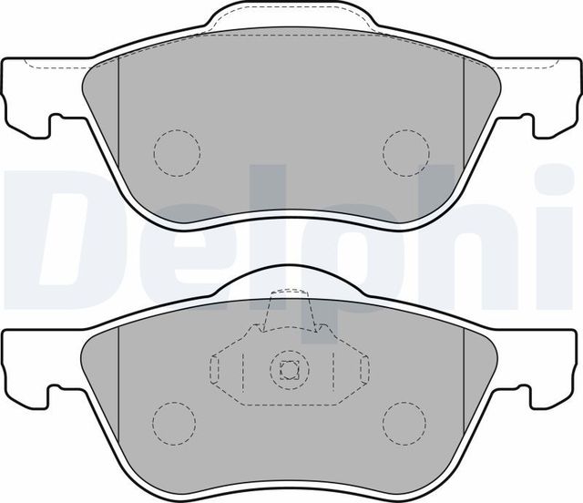 Тормозные колодки Delphi (Low-Metallic) передние для Nissan Primera P11 1996-2002. Артикул LP1830