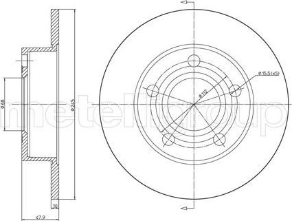 Тормозной диск Trusting задний для Audi A4 I (B5) 1995-2001. Артикул DF641