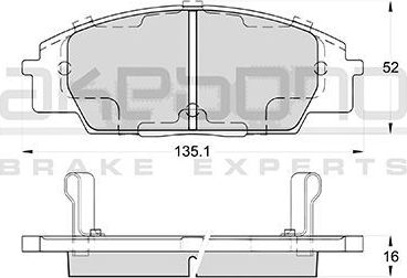 Тормозные колодки Akebono Standard. Артикул AN-757WK
