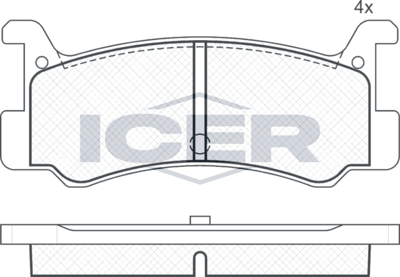 Тормозные колодки Icer для Mazda MX-3 I 1991-1998. Артикул 180621