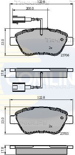 Тормозные колодки Comline Comline передние для Lancia Musa I 2004-2012. Артикул CBP12047