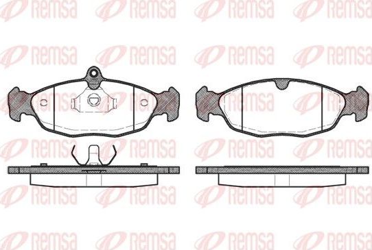 Тормозные колодки Remsa передние для Daewoo Lanos 1997-2008. Артикул 0393.20