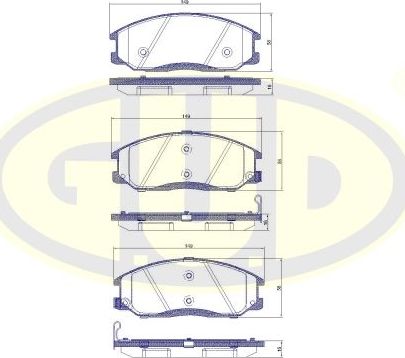 Тормозные колодки G.U.D.. Артикул GBP077122