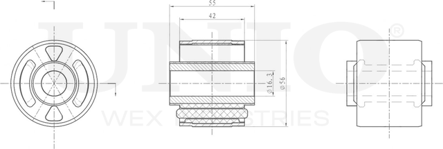 Сайлентблок рычага подвески (Unio). Артикул RMP-20316