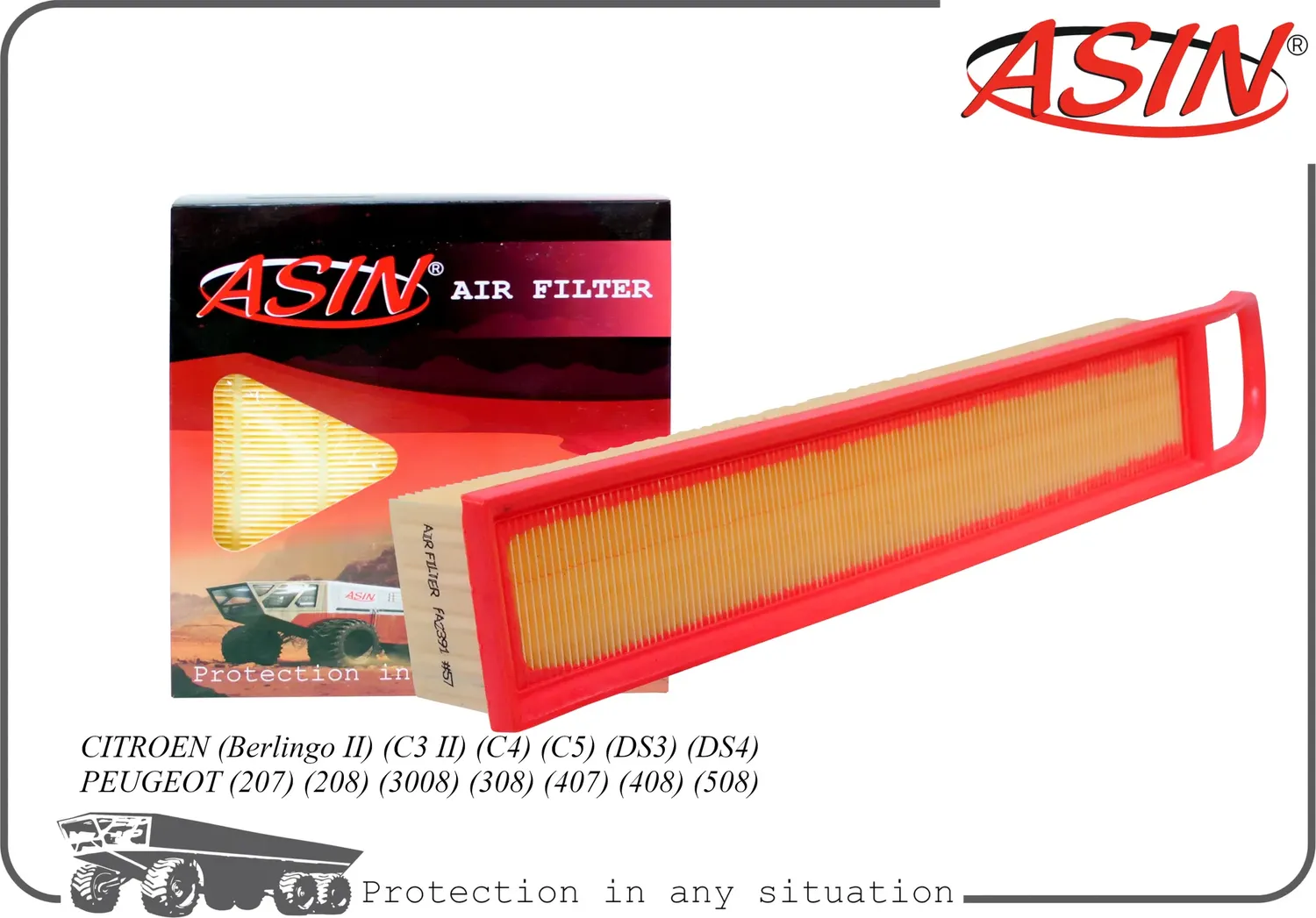 Фильтр воздушный (Asin). Артикул ASINFA2391