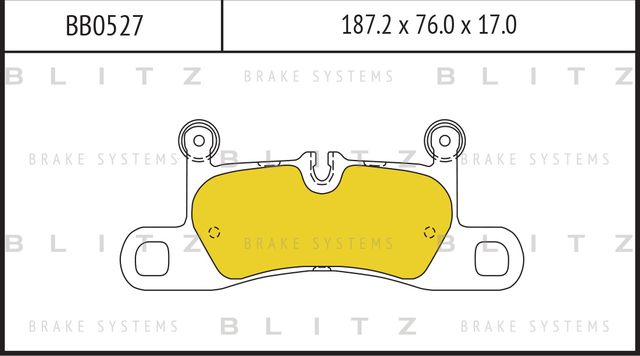 Колодки тормозные VW/PORSCHE TOUAREG/CAYENNE 10- задн. (Blitz). Артикул BB0527