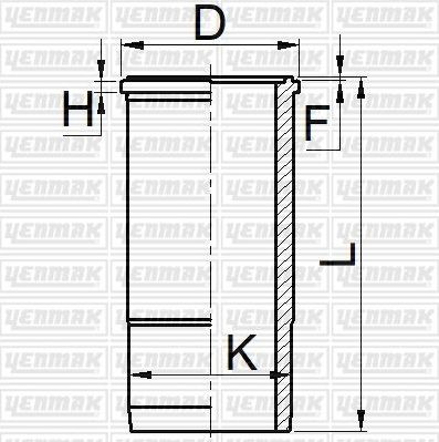 Гильза цилиндра Yenmak (Серый чугун) для Volvo  F12 1977-1995. Артикул 51-06080-000