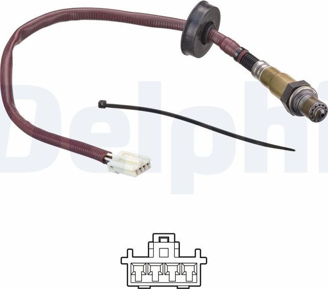 Лямбда-зонд (кислородный датчик) Delphi для Smart Forfour I ((W454) 2004-2006. Артикул ES21319-12B1