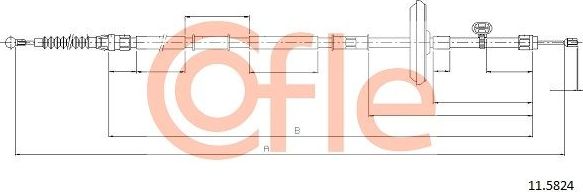 Трос ручника (тросик ручного тормоза) Cofle задний правый/левый для Chevrolet Cruze II 2012-2026. Артикул 92.11.5824