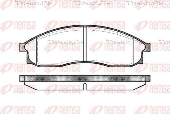 Тормозные колодки Remsa передние для Nissan Maxima J30 1989-1994. Артикул 0469.00