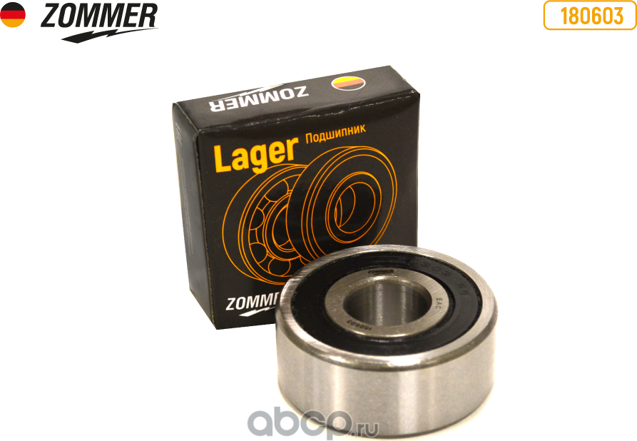 Подшипник (180603) (62303) генератора дв.402, 511, 513, 523 передний, ЗИЛ-130, д (Zommer). Артикул Z180603