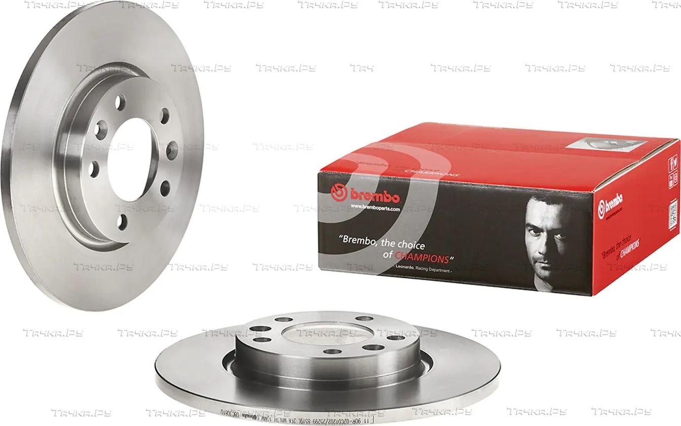 Тормозной диск Brembo PRIME LINE задний для Peugeot 308 II 2013-2026. Артикул 08.C308.10