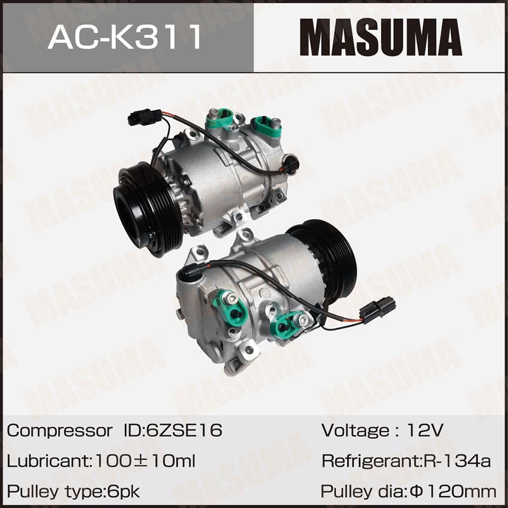 Компрессор кондиционера MASUMA, HYUNDAI TUCSO Masuma. Артикул ACK311