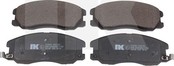 Тормозные колодки NK передние для Opel Antara I 2006-2017. Артикул 223659