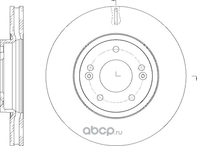 Диск тормозной вентилируемый (G-Brake). Артикул GR20576