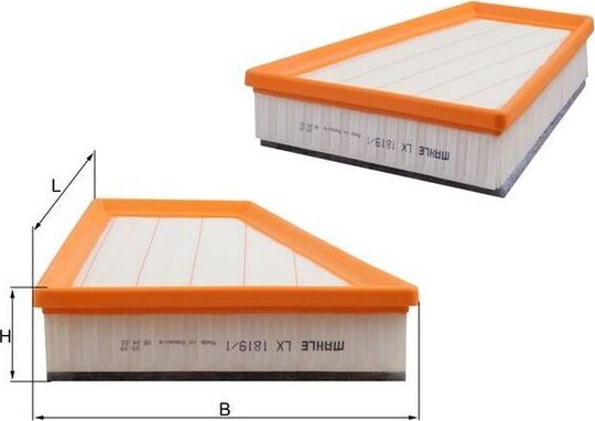Воздушный фильтр Mahle для Renault Twingo II 2008-2014. Артикул LX 1819/1