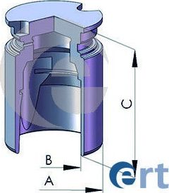 Поршень тормозного суппорта ERT (сталь) задний для Citroen C4 I 2006-2013. Артикул 151258-C
