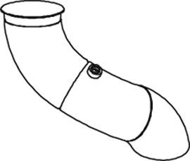 Глушитель (труба соединительная) Dinex. Артикул 68626