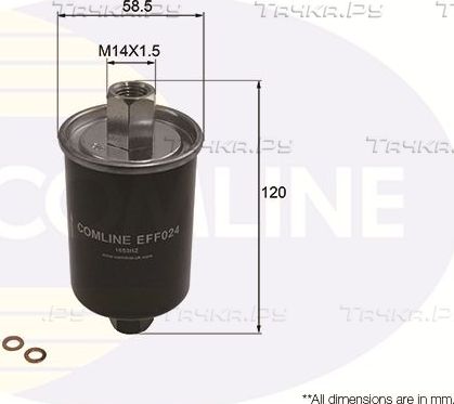 Топливный фильтр Comline для Toyota Cressida II (X50, X60) 1982-1985. Артикул EFF024