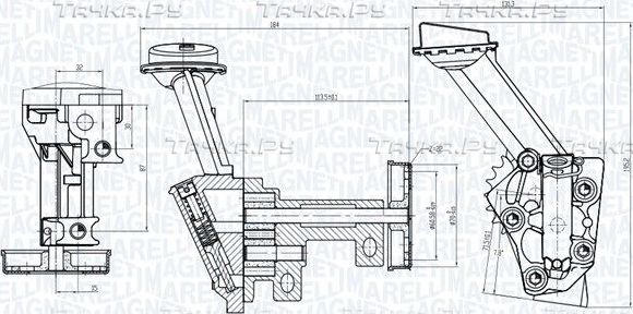Масляный насос Magneti Marelli для Renault Clio III 2005-2014. Артикул 351516000043