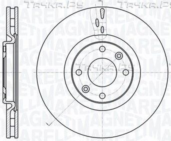 Тормозной диск Magneti Marelli передний для Citroen DS5 2011-2015. Артикул 361302040508