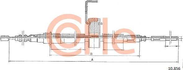 Трос ручника (тросик ручного тормоза) Cofle. Артикул 92.10.856
