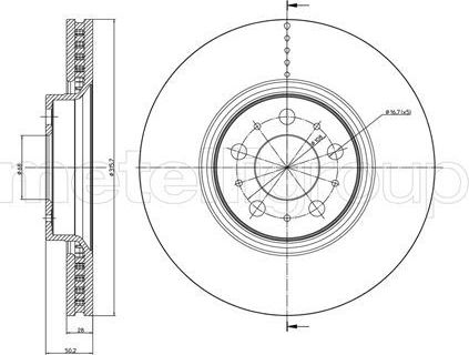 Тормозной диск Metelli. Артикул 23-0847C