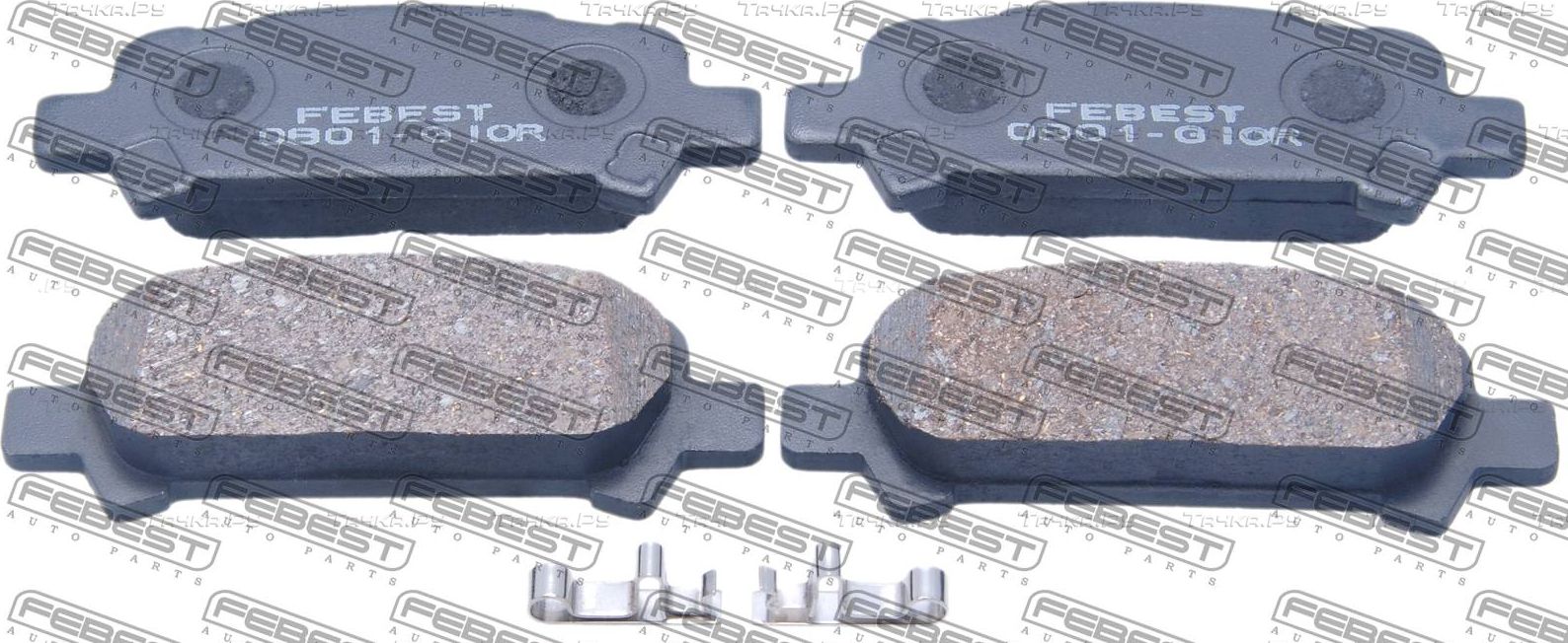 Тормозные колодки Febest задние для Subaru Legacy IV 2003-2009. Артикул 0801-G10R