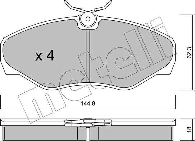 Тормозные колодки Metelli. Артикул 22-0338-2