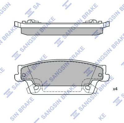 Тормозные колодки Sangsin Hi-Q. Артикул SP2254