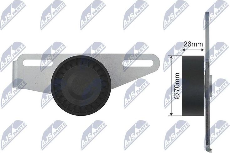 Натяжной ролик (натяжитель) приводного поликлинового ремня NTY. Артикул RNK-RE-021