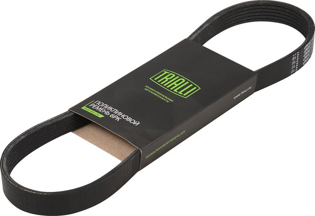 Приводной ремень поликлиновой Trialli (EPDM (Этилен-пропиленовый каучук)) для Peugeot 1007 2007-2009. Артикул 6PK780E
