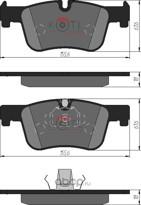 Колодки тормозные дисковые передние к-т BMW 1 F20/21 /3 F30/34/35 /4 F32/36 (Kotl) Kotl. Артикул 1934kt