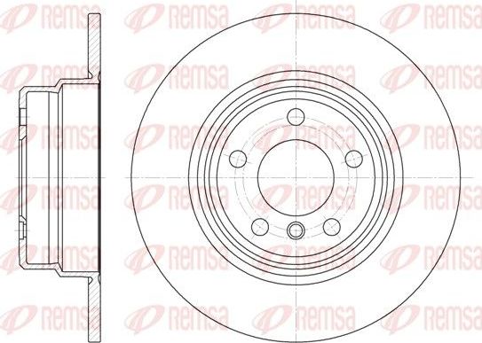 Тормозной диск Remsa задний для BMW X5 I (E53) 2000-2006. Артикул 6632.00