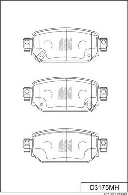 Тормозные колодки MK Kashiyama. Артикул D3175MH