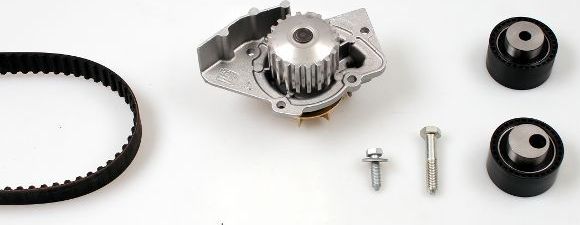 Помпа (водяной насос) с комплектом ремня ГРМ Hepu. Артикул PK08411