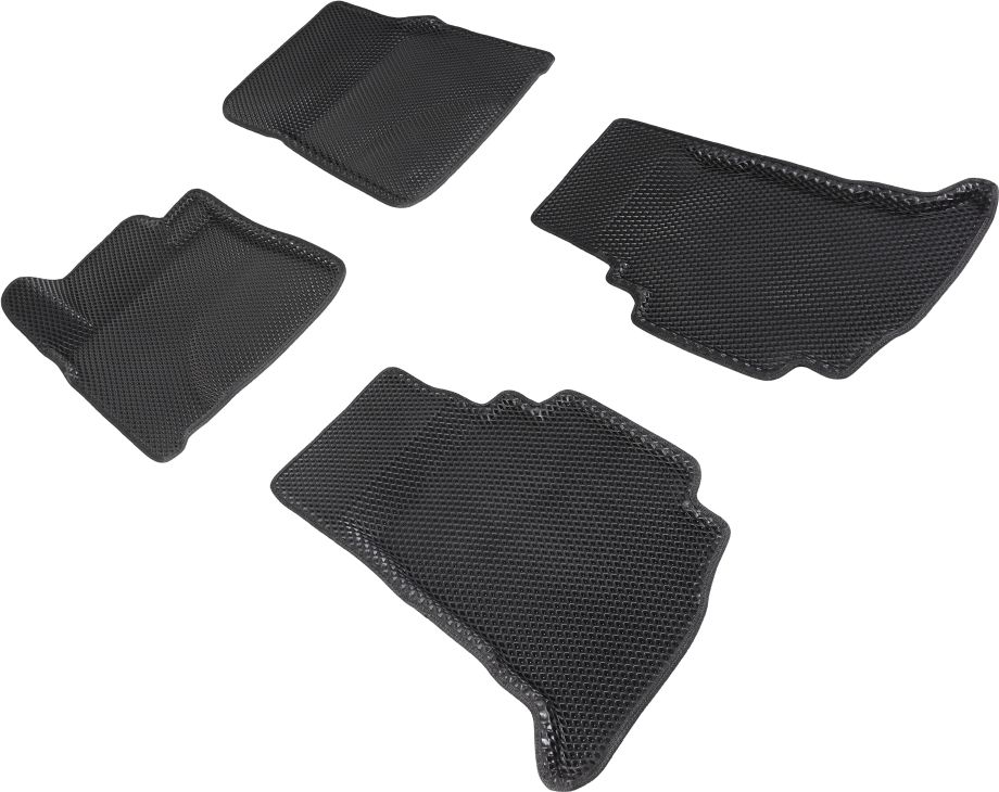 Коврики Seintex 3D EVA ромб для салона Toyota Land Cruiser 200 2007-2021 ЧЕРНЫЕ. Артикул 95230