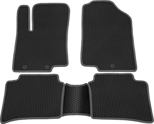 Коврики Rezkon EVA для салона Kia Rio III 2011-2017 Серый кант. Артикул 9021020202