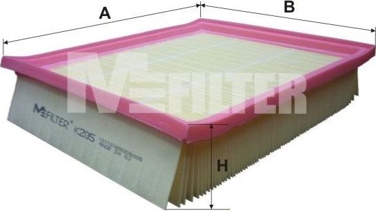 Воздушный фильтр MFilter. Артикул K 205