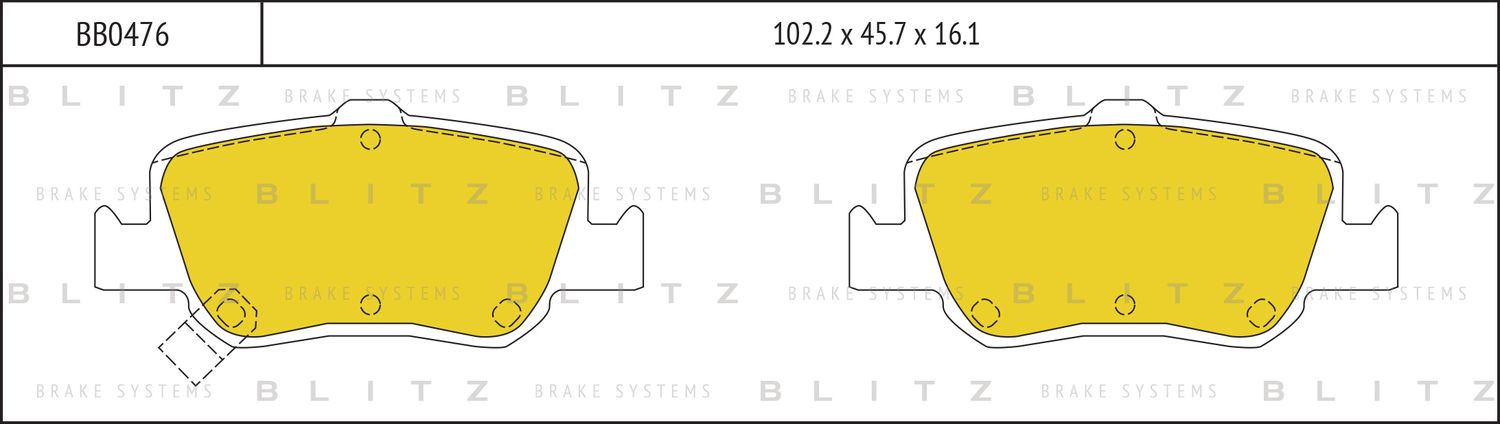 Колодки тормозные TOYOTA AURIS 07- 1.33-2.2 задн. (Blitz). Артикул BB0476