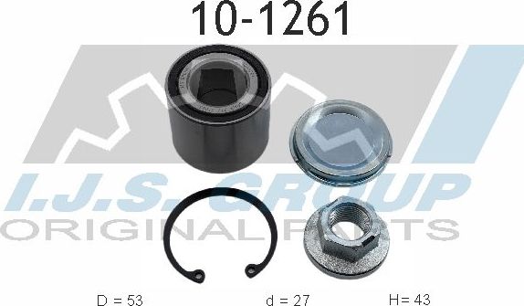 Ступичный подшипник (комплект) IJS Group Technology & Quality. Артикул 10-1261