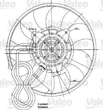Вентилятор радиатора двигателя Valeo для Opel Vectra B 1995-2002. Артикул 698323