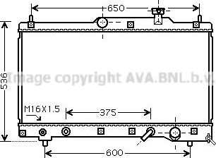 Радиатор охлаждения двигателя AVA для Toyota Estima II 2000-2006. Артикул TO2336