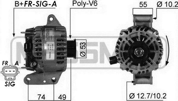 Генератор Era OEM для Jaguar X-Type I 2003-2009. Артикул 210241