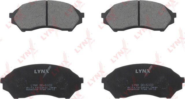 Тормозные колодки LYNXauto передние для Mazda 323 VI (BJ) 1998-2004. Артикул BD-5103
