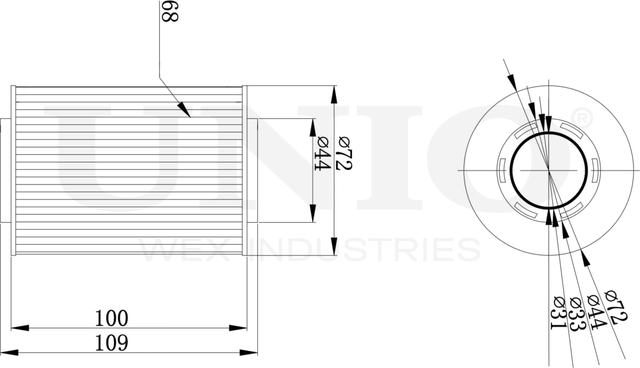 Фильтр масляный (Unio). Артикул FLT-20110