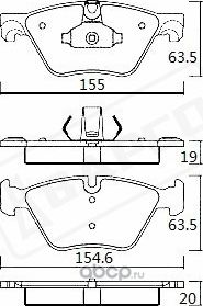 КОЛОДКИ ТОРМОЗНЫЕ ДИСКОВЫЕ ПЕРЕДНИЕ, BP0801 (Bapco) Bapco. Артикул BP0801