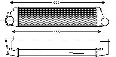 Интеркулер AVA для BMW 3 IV (E46) 1998-2005. Артикул BW4207