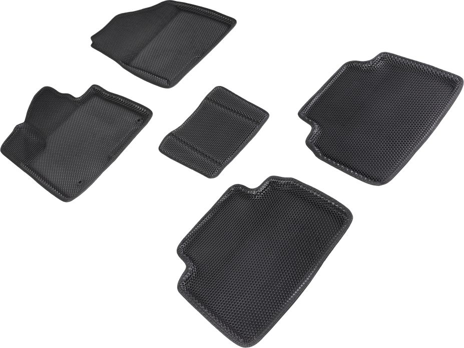 Коврики Seintex 3D EVA Соты для салона Hyundai Tucson IV 2021-2026 ЧЕРНЫЕ. Артикул 96501